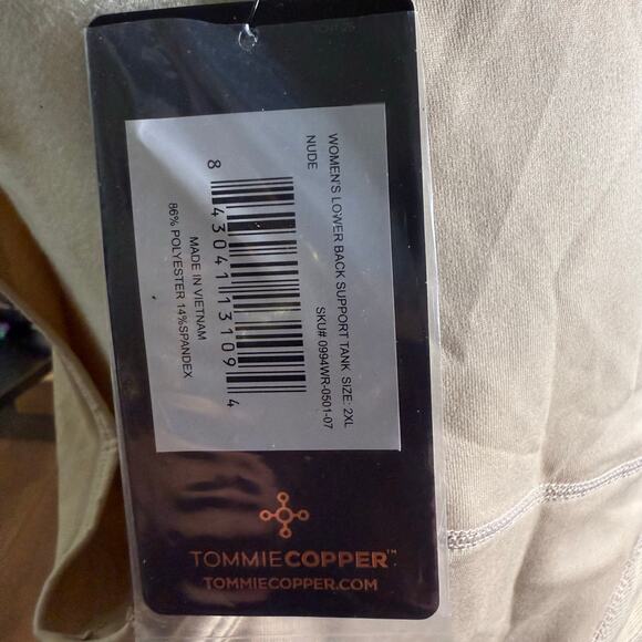 Tommie Copper Lower Back Support Tank, Nude, Women's Plus Size 2XL, NWT - Picture 6 of 11